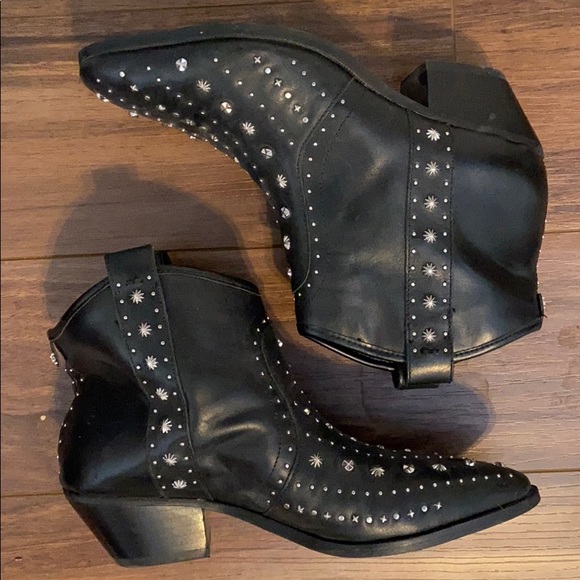 Sam Edelman black leather studded booties - Picture 2 of 2